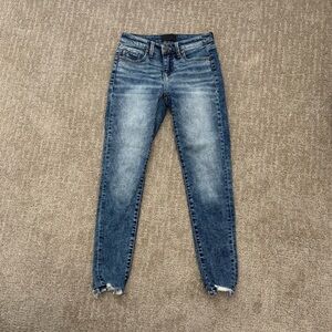 Buckle black ankle skinny